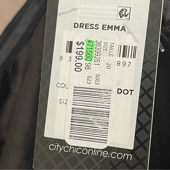 CITY CHIC NWT Black White Polka Dot Print Emma Dress Vintage inspired PLUS SIZE - Picture 11 of 12